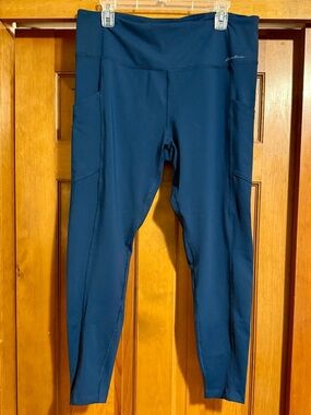 Eddie Bauer Navy Blue Leggings with Side Pockets